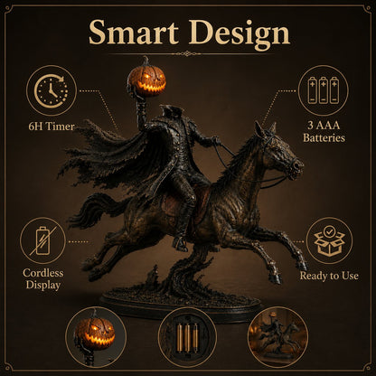 Ventayo – Halloween-Statue des kopflosen Reiters