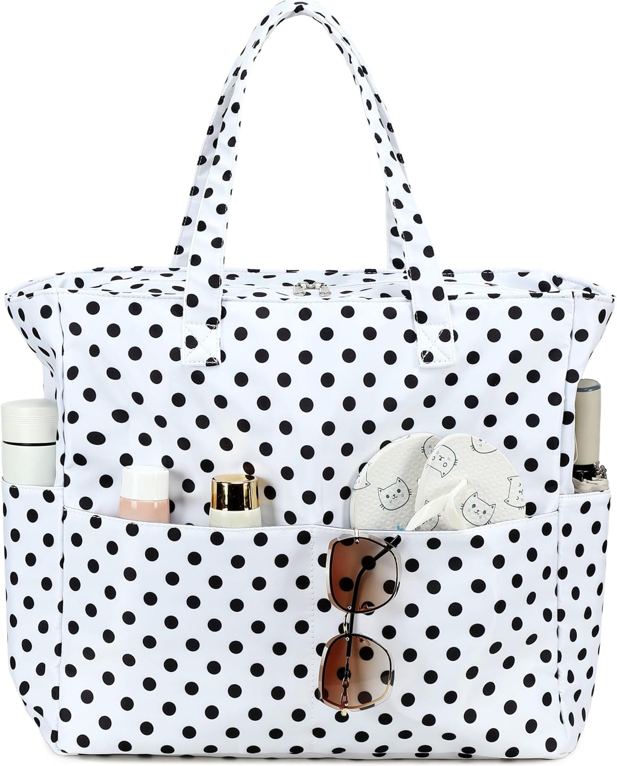 Hudson & Jurgen – Coastal Collection | Large Waterproof Beach Tote Bag with Zipper & Wet Pocket | Versatile for Travel, Gym, and Grocery