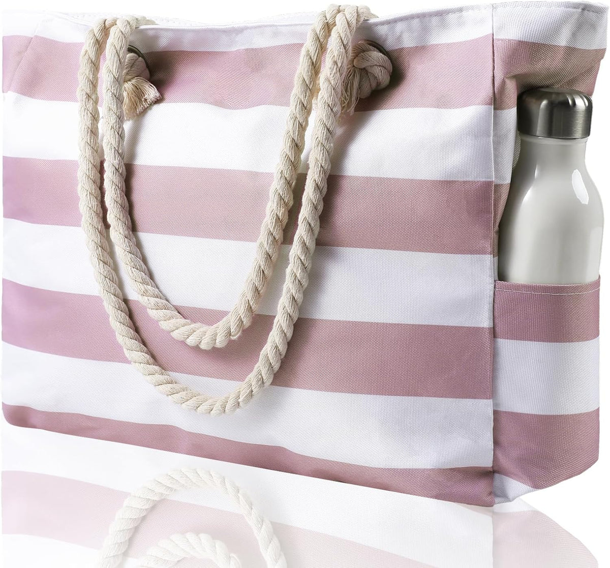 Hudson & Jurgen – Large Waterproof Beach Tote Bag with Zipper | Sandproof Design for Easy Summer Outings
