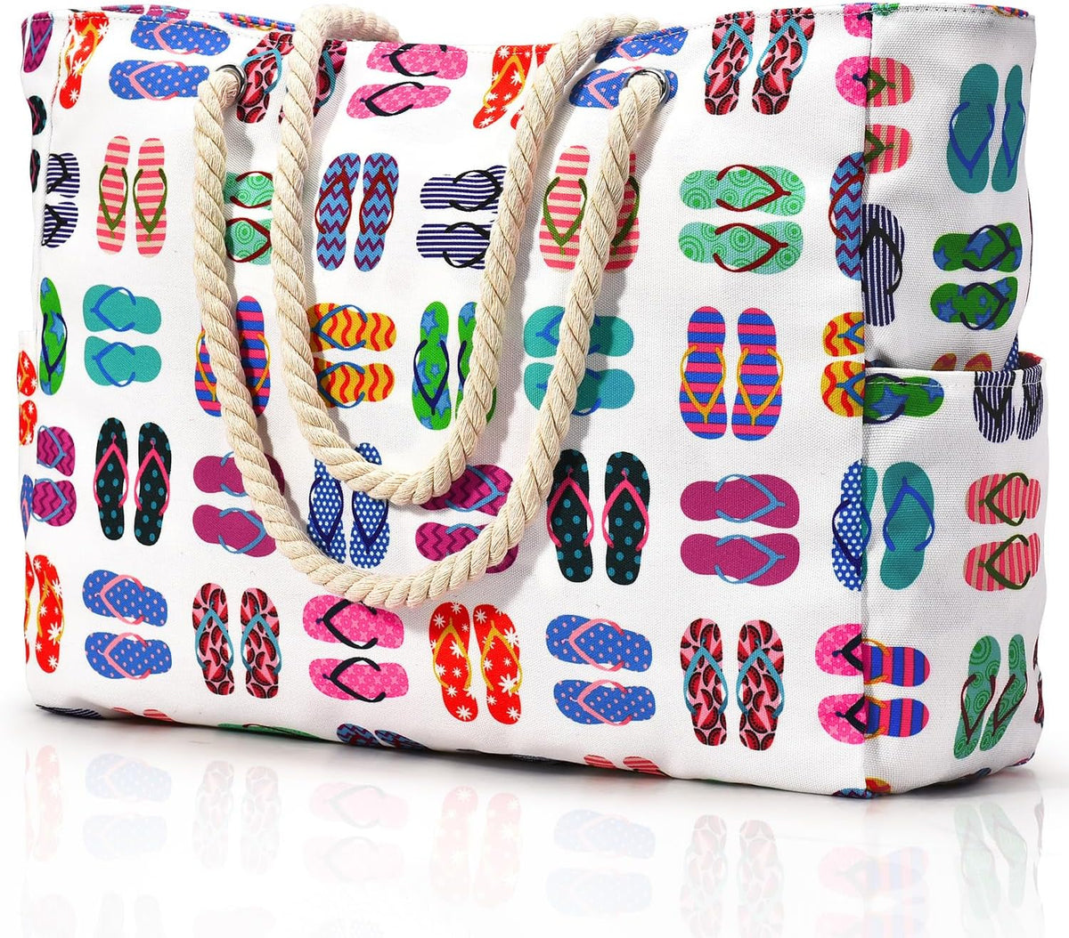Hudson & Jurgen – Coastal Collection | Large Waterproof Beach Tote Bag with Zipper Closure | Sandproof Design for Effortless Summer Adventures