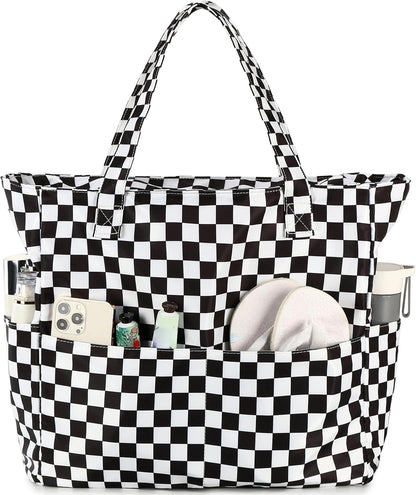 Hudson & Jurgen – Coastal Collection | Large Waterproof Beach Tote Bag with Zipper & Wet Pocket | Versatile for Travel, Gym, and Grocery