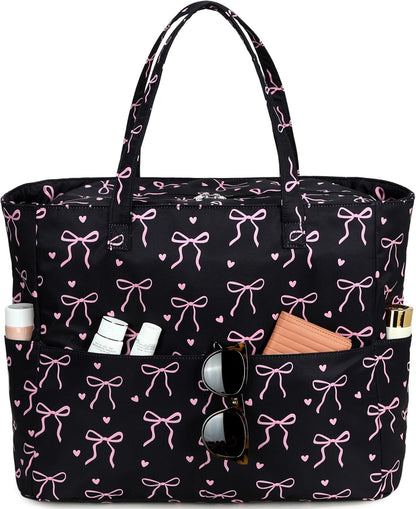 Hudson & Jurgen – Coastal Collection | Large Waterproof Beach Tote Bag with Zipper & Wet Pocket | Versatile for Travel, Gym, and Grocery