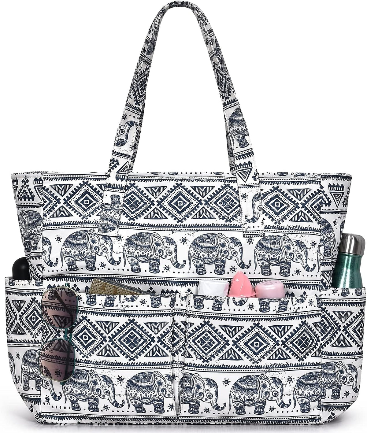 Hudson & Jurgen – Large Waterproof Beach Tote Bag with Zipper | Sandproof Design for Travel & Vacation Essentials