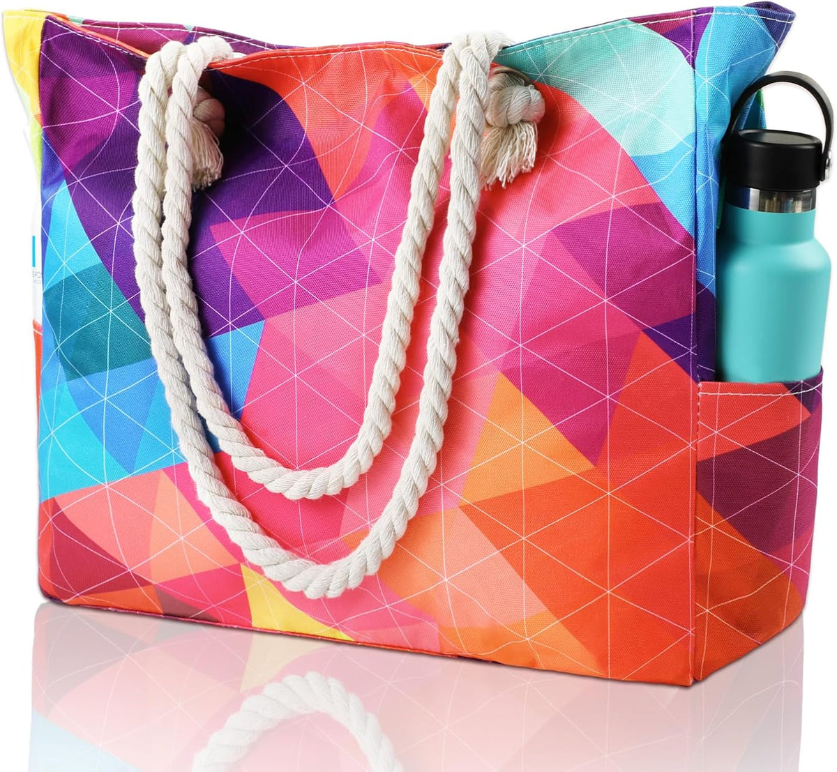 Hudson & Jurgen – Large Waterproof Beach Tote Bag with Zipper | Sandproof Design for Easy Summer Outings