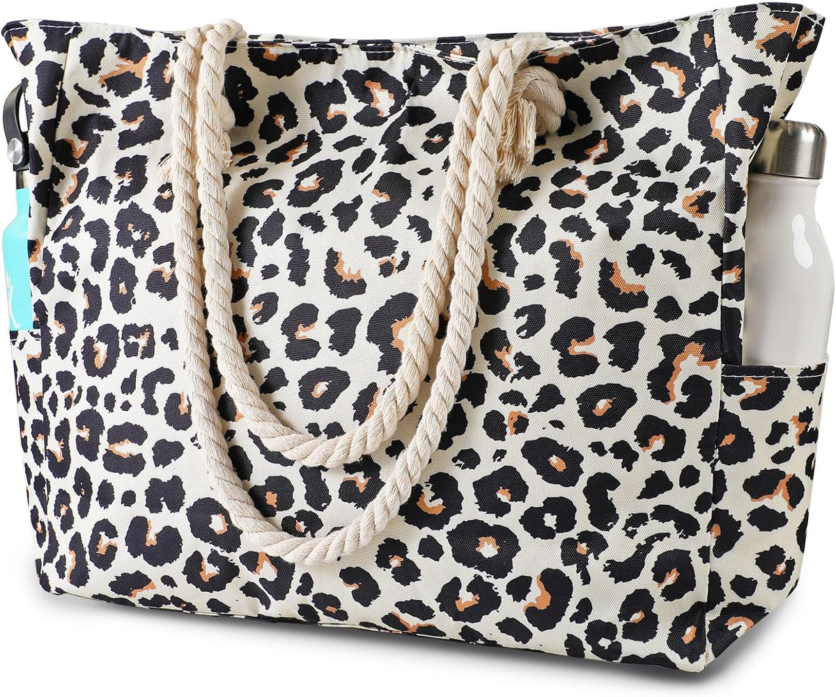 Hudson & Jurgen – Large Waterproof Beach Tote Bag with Zipper | Sandproof Design for Easy Summer Outings
