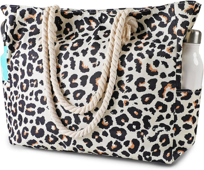 Hudson & Jurgen – Large Waterproof Beach Tote Bag with Zipper | Sandproof Design for Easy Summer Outings