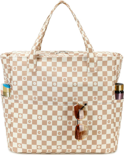 Hudson & Jurgen – Coastal Collection | Large Waterproof Beach Tote Bag with Zipper & Wet Pocket | Versatile for Travel, Gym, and Grocery