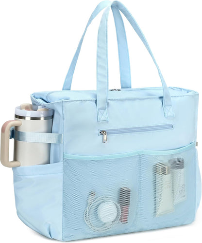 Hudson & Jurgen – Coastal Collection | Large Waterproof Beach Tote Bag with Zipper & Wet Pocket | Versatile for Travel, Gym, and Grocery