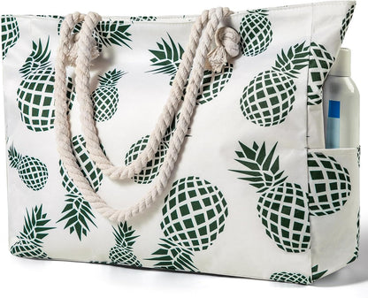 Hudson & Jurgen – Large Waterproof Beach Tote Bag with Zipper | Sandproof Design for Easy Summer Outings