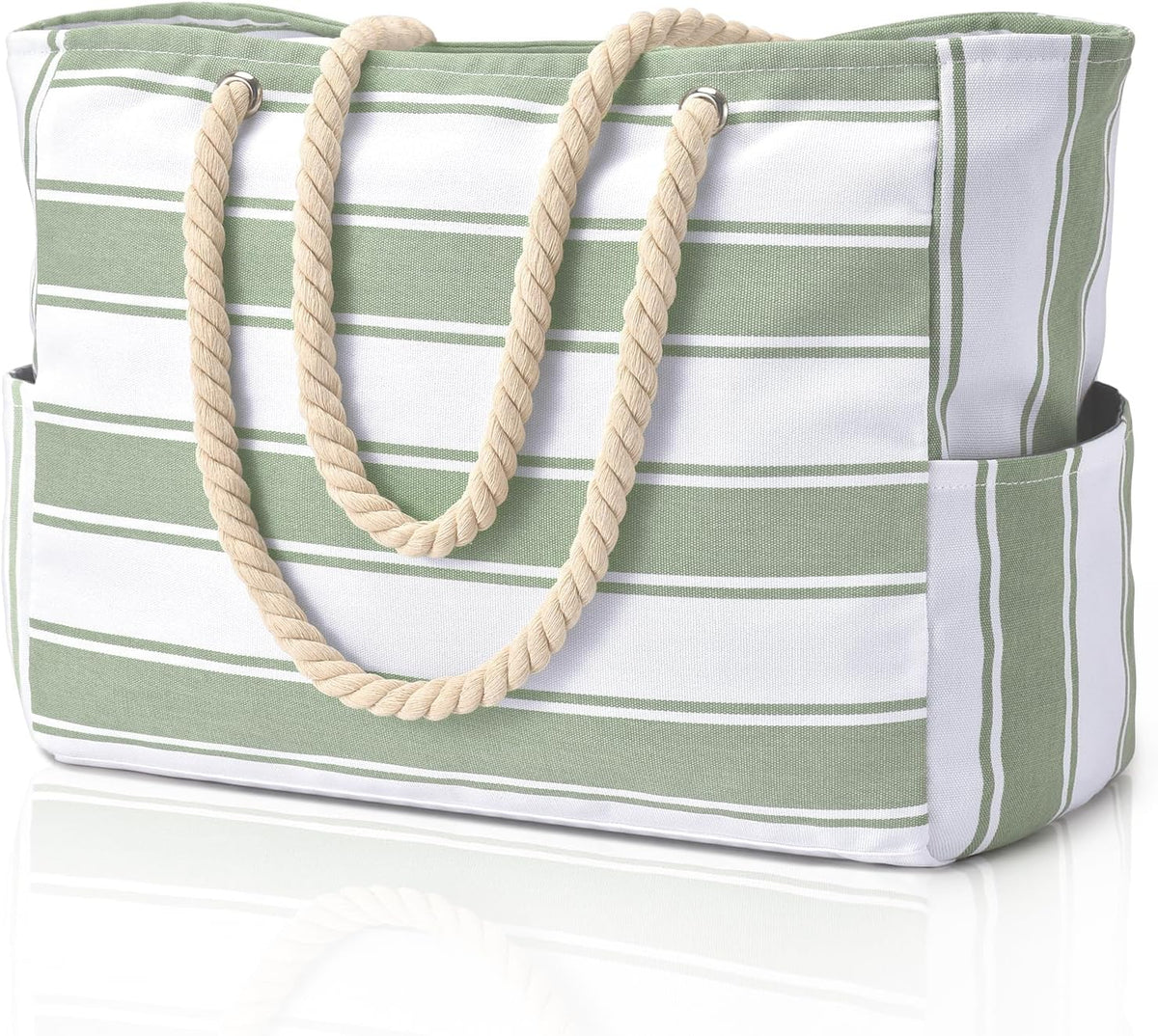 Hudson & Jurgen – Coastal Collection | Large Waterproof Beach Tote Bag with Zipper Closure | Sandproof Design for Effortless Summer Adventures