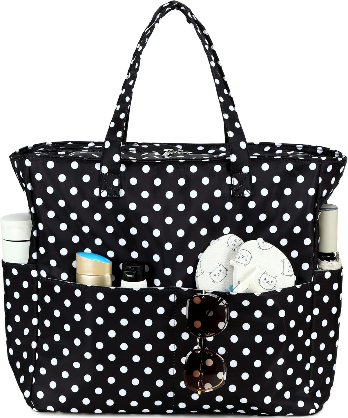 Hudson & Jurgen – Coastal Collection | Large Waterproof Beach Tote Bag with Zipper & Wet Pocket | Versatile for Travel, Gym, and Grocery