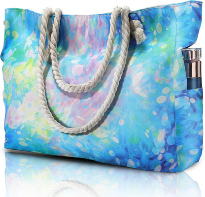 Hudson & Jurgen – Large Waterproof Beach Tote Bag with Zipper | Sandproof Design for Easy Summer Outings