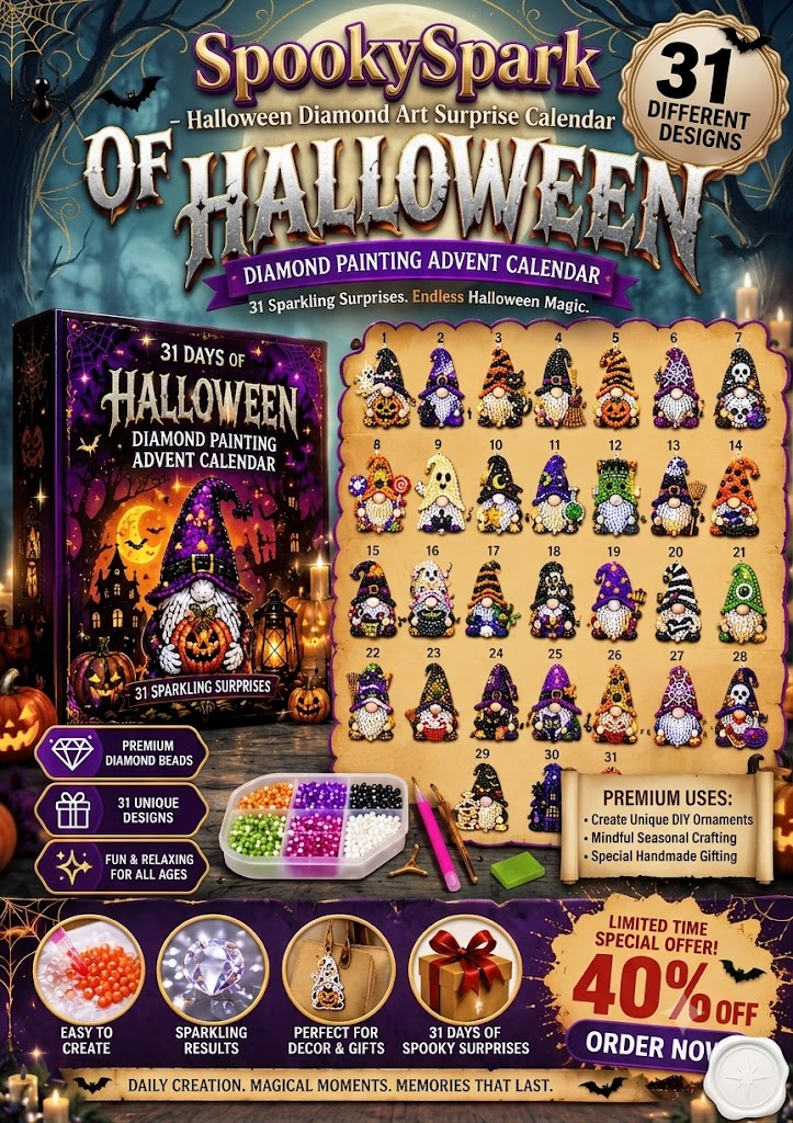Ventayo – Overraskelseskalender med diamantkunst til Halloween