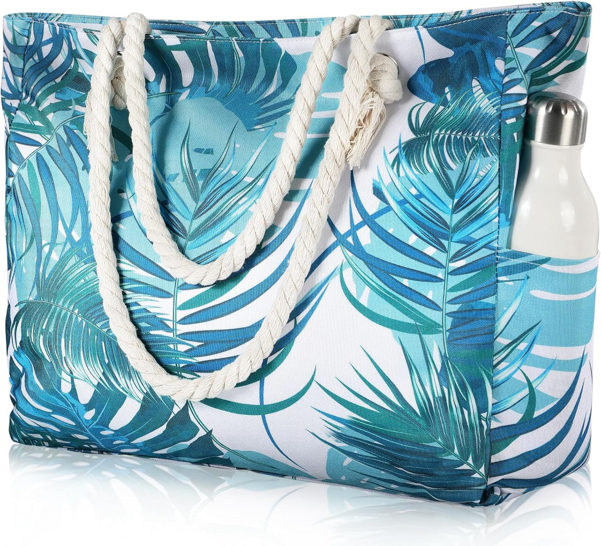 Hudson & Jurgen – Large Waterproof Beach Tote Bag with Zipper | Sandproof Design for Easy Summer Outings