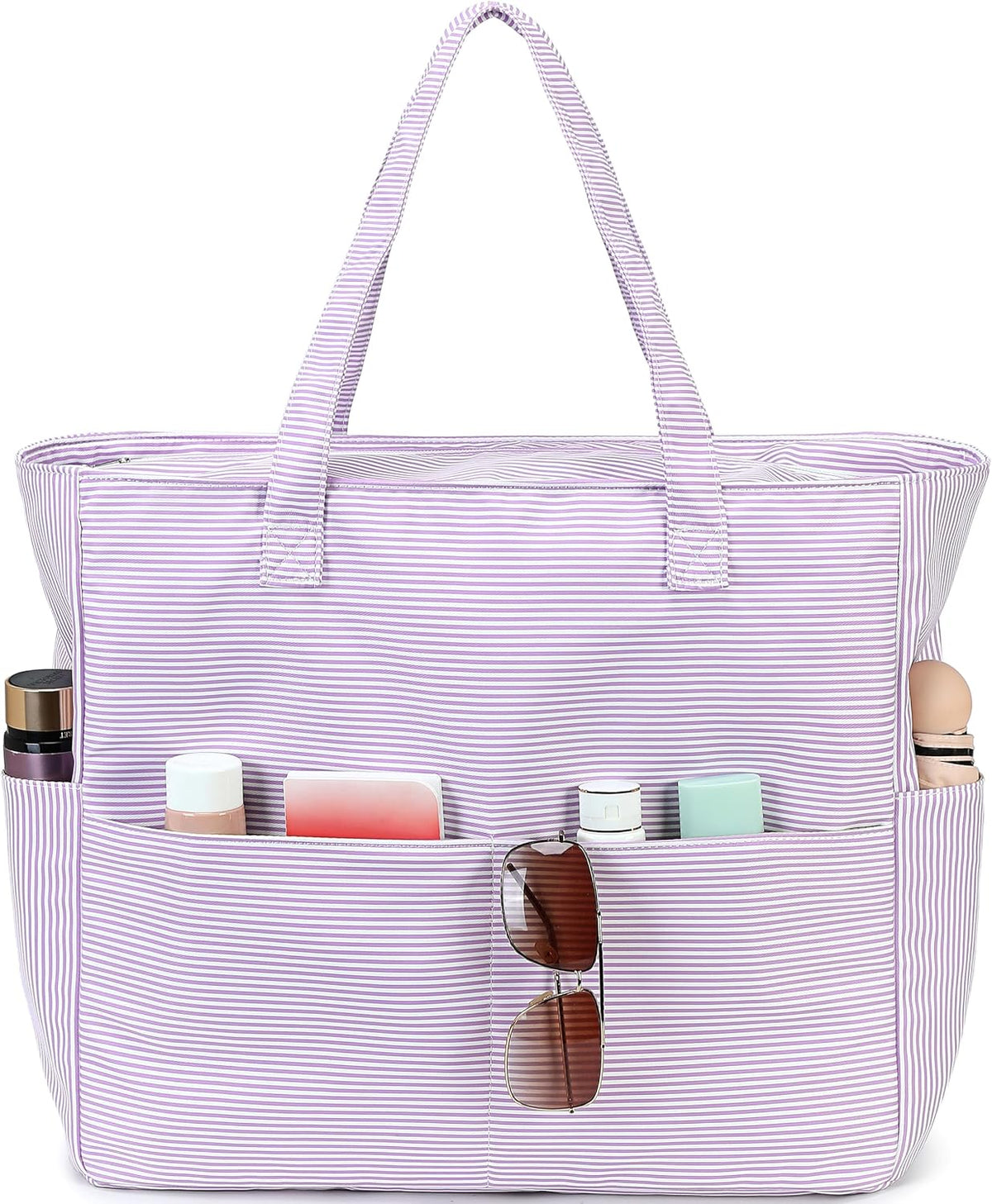 Hudson & Jurgen – Coastal Collection | Large Waterproof Beach Tote Bag with Zipper & Wet Pocket | Versatile for Travel, Gym, and Grocery
