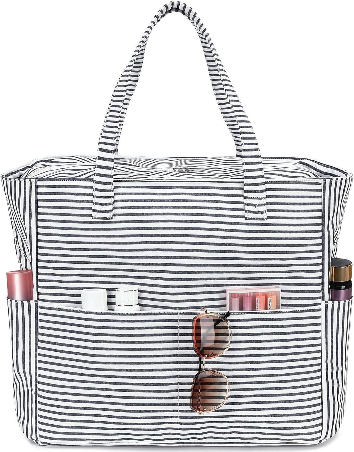 Hudson & Jurgen – Coastal Collection | Large Waterproof Beach Tote Bag with Zipper & Wet Pocket | Versatile for Travel, Gym, and Grocery
