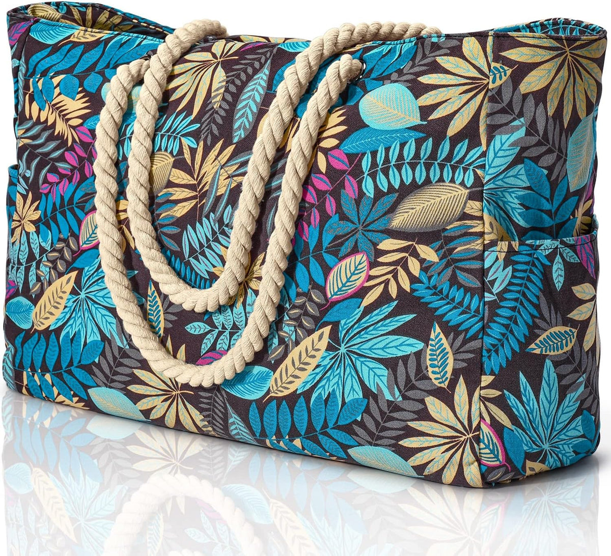 Hudson & Jurgen – Coastal Collection | Large Waterproof Beach Tote Bag with Zipper Closure | Sandproof Design for Effortless Summer Adventures