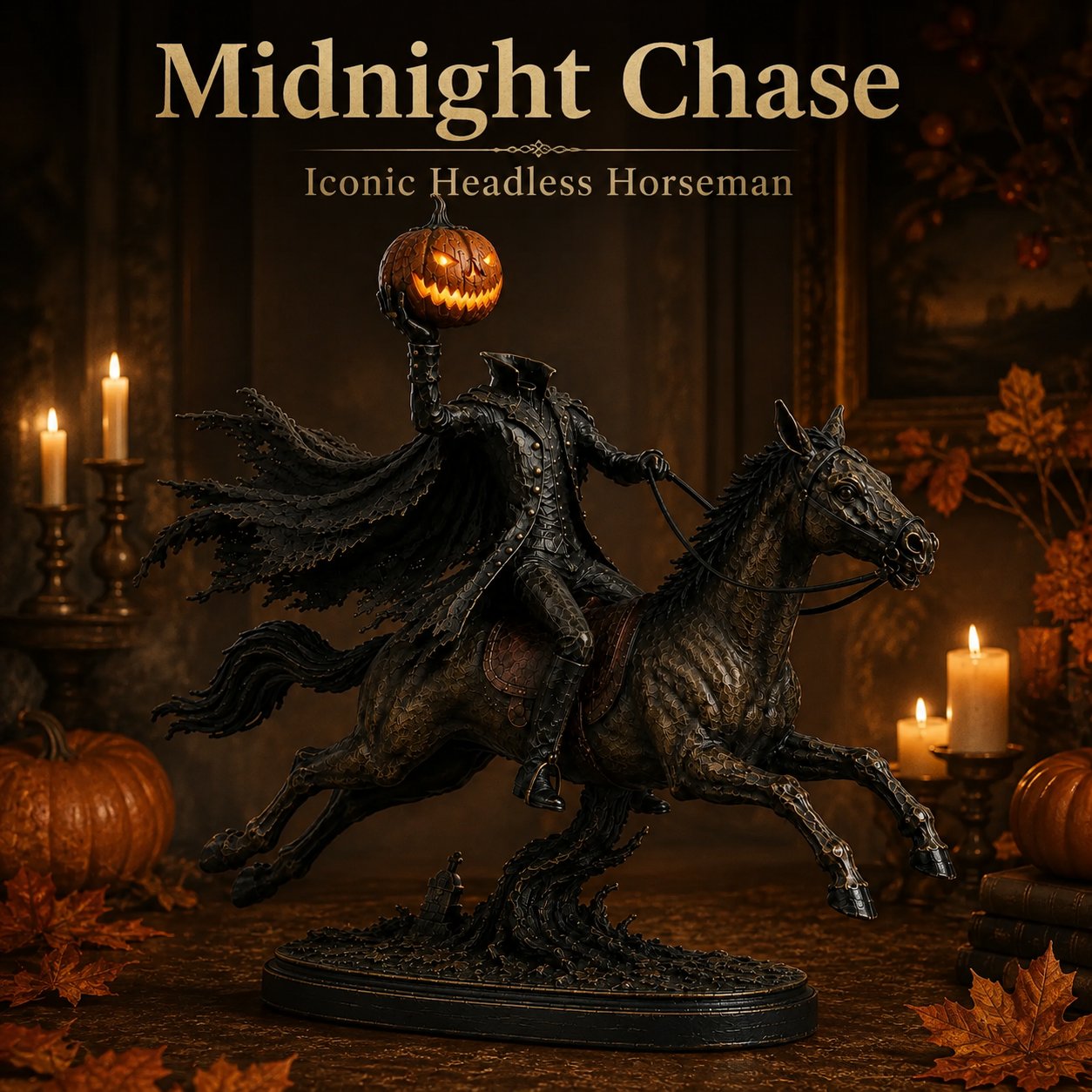 Ventayo – Halloween-Statue des kopflosen Reiters
