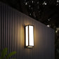 Rectangle LED Waterproof Motion Sensor Black Contemporary Wall Sconce Light