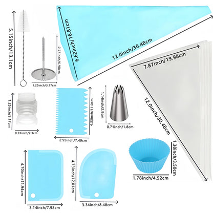 66/74-dele professionelt kagesmykkesæt – dyser og værktøj i rustfrit stål