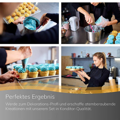 66/74-dele professionelt kagesmykkesæt – dyser og værktøj i rustfrit stål