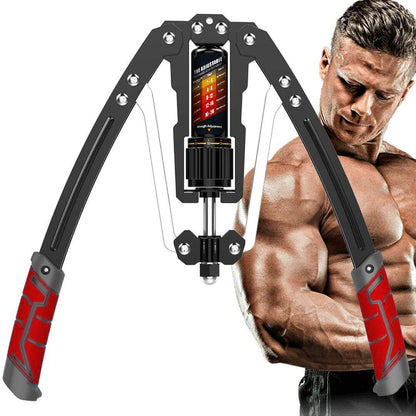 Hudson & Jurgen – Adjustable Hydraulic Arm Trainer | 10-200 kg Resistance for Effective Upper Body Strength