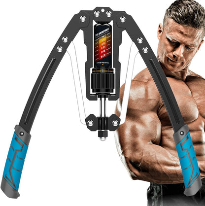 Hudson & Jurgen – Adjustable Hydraulic Arm Trainer | 10-200 kg Resistance for Effective Upper Body Strength