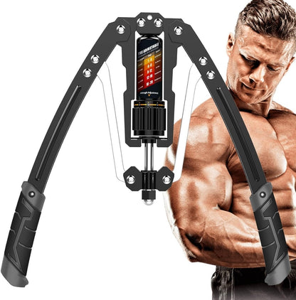 Hudson & Jurgen – Adjustable Hydraulic Arm Trainer | 10-200 kg Resistance for Effective Upper Body Strength