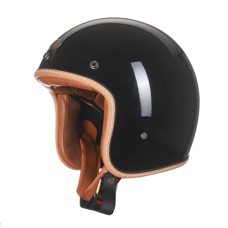 Hudson & Jurgen – Series | Vintage Motorcycle Helmet with DOT & ECE Certification | Low Profile Design for Safe Riding