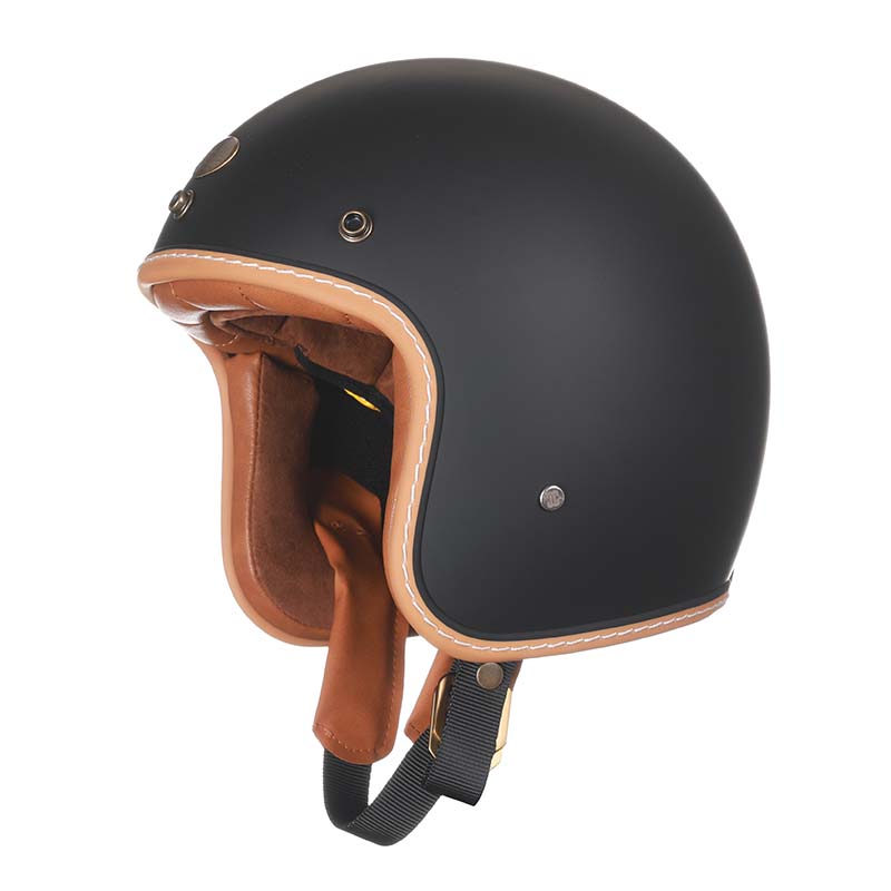 Hudson & Jurgen – Series | Vintage Motorcycle Helmet with DOT & ECE Certification | Low Profile Design for Safe Riding