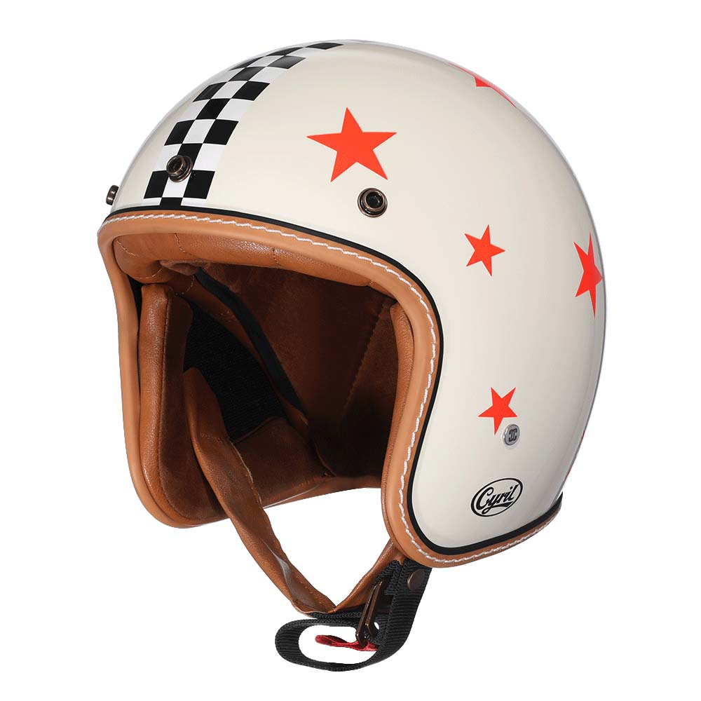 Hudson & Jurgen – Series | Vintage Motorcycle Helmet with DOT & ECE Certification | Low Profile Design for Safe Riding