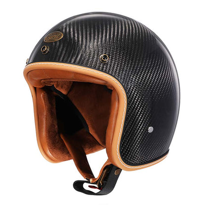 Hudson & Jurgen – Series | Vintage Motorcycle Helmet with DOT & ECE Certification | Low Profile Design for Safe Riding