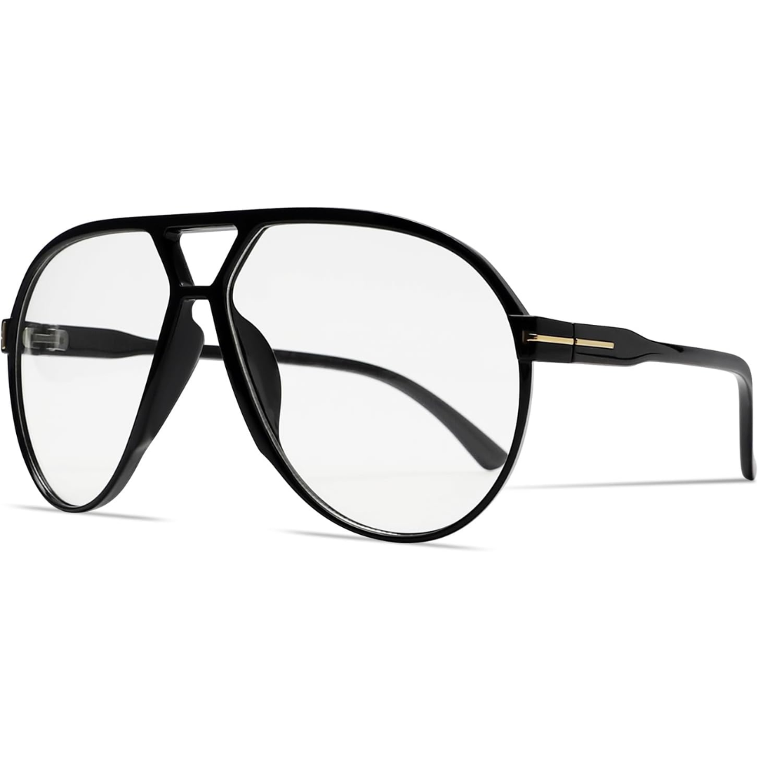 Hudson & Jurgen – Retro Oversized Aviator Sunglasses with UV400 Protection | Unisex Design for Timeless Style