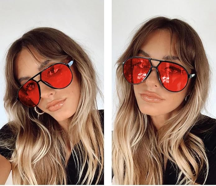 Hudson & Jurgen – Retro Oversized Aviator Sunglasses with UV400 Protection | Unisex Design for Timeless Style