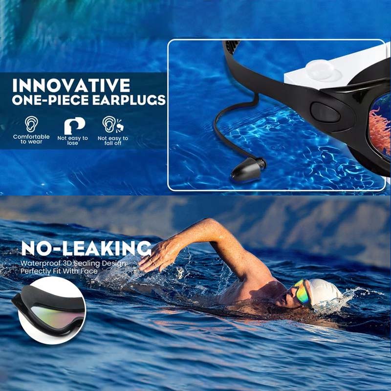 Hudson & Jurgen – Schwimmbrille mit großem Sichtfeld und Antibeschlagbeschichtung mit bequemem Sitz | Stilvolles Design für bessere Sicht