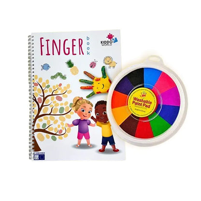 Montessori finger malebog - 12 farver | montessori legetøj