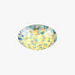 Contemporary Semi-Globe Metal/Shell LED Flush Mount Ceiling Light White/Blue/Orange