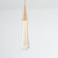 Teardrop Gold Pendant Light Crystal Metal Bedroom