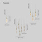 Teardrop Gold Pendant Light Crystal Metal Bedroom