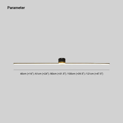 Lineært indbygget loftlys sort/hvid