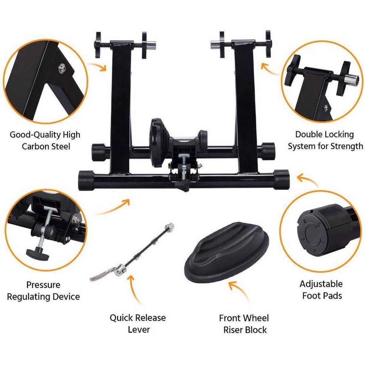 Bike Trainer - Stationary Bike Stand - Indoor Bike Trainer Stand - Magnetic Bicycle Trainer Stand - Bike Exercise Stand - Bike Stand For Indoor Riding