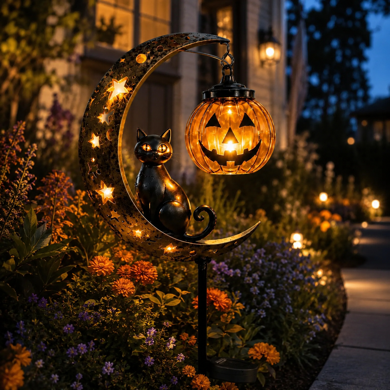 Ventayo – Solcelledrevet Halloween-havelampe