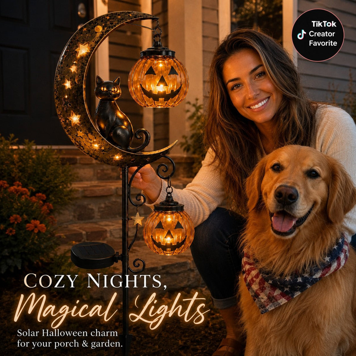 Ventayo – Solcelledrevet Halloween-havelampe