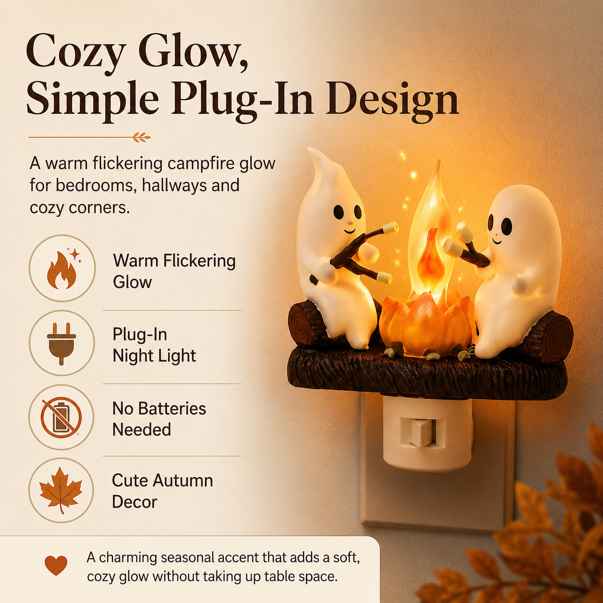 Hudson & Jurgen – Cozy Halloween Campfire Night Light