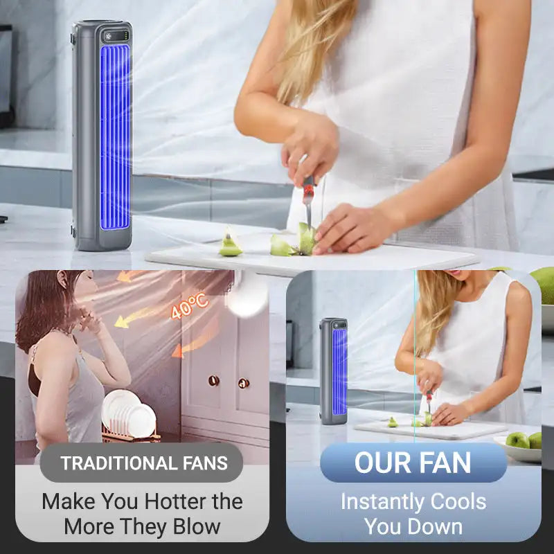 Hudson & Jurgen – Portable AC Unit with 3 Adjustable Speeds | Compact Mini Air Conditioner for Work and Travel