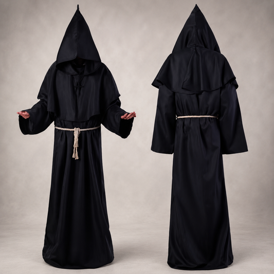 Ventayo – Klassiek nonnenkostuum | Halloweenhabijt voor volwassenen met ontwerp tot op de grond | Perfect voor thema-evenementen