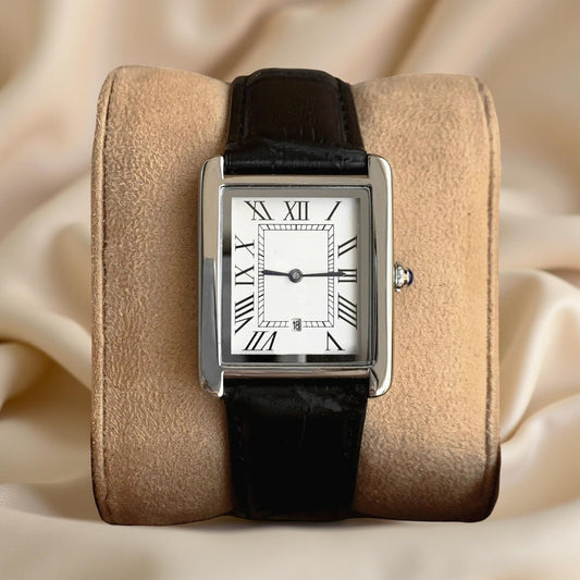 Hudson & Jurgen – Classic Square | Men's Dress Watch with Roman Numeral Dial | Stylish Timepiece for Any Occasion