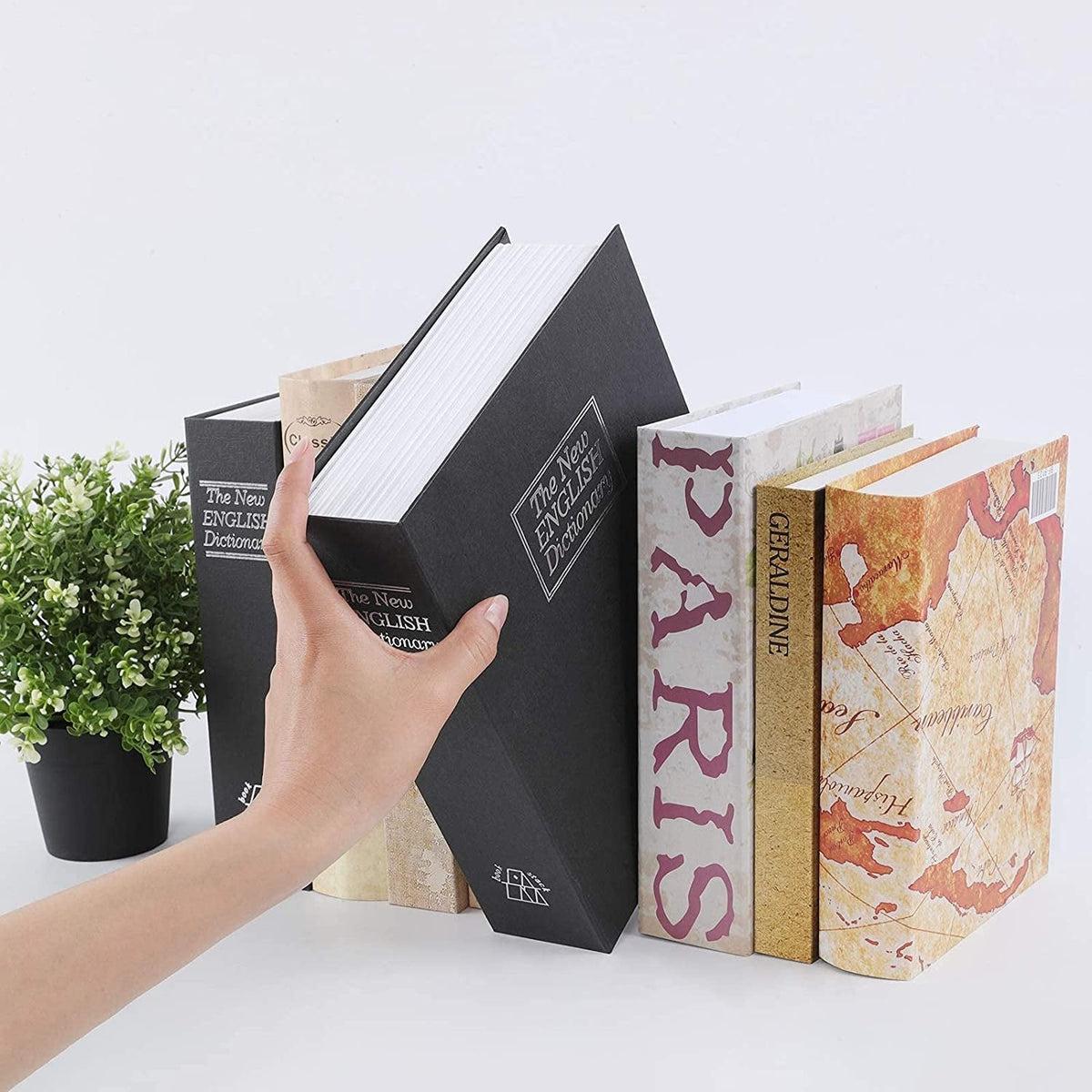 Hudson & Jurgen – Clever Hideaway | Hidden Compartment Book Safe with Dual Locking Options | Discreet Storage for Valuables