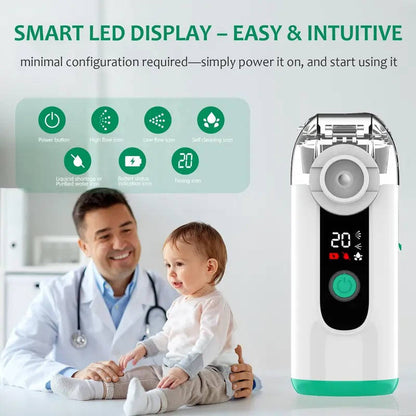 Hudson & Jurgen – Compact USB Rechargeable Mist Inhaler with Whisper-Quiet Operation | Portable Relief for Easy Breathing