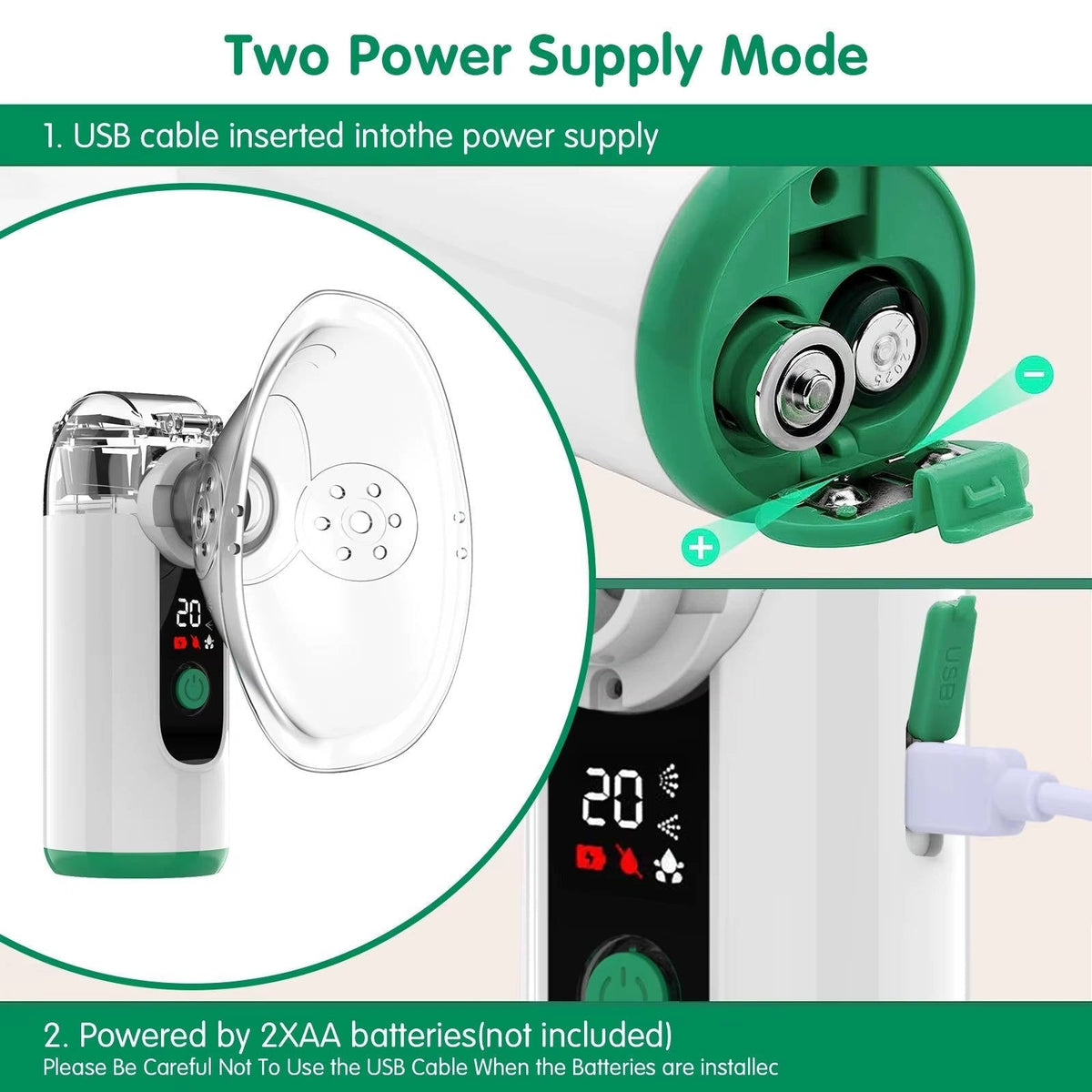 Hudson & Jurgen – Compact USB Rechargeable Mist Inhaler with Whisper-Quiet Operation | Portable Relief for Easy Breathing